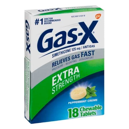 Gas-X Peppermint Creme Tablets 18 Count, PK24 44062469